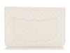 Chanel White Quilted Caviar Wallet on Chain WOC