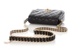 Chanel Mini Black Quilted Caviar Médallion Flap