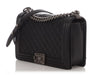 Chanel New Medium Black Quilted Caviar Boy Bag