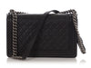 Chanel New Medium Black Quilted Caviar Boy Bag
