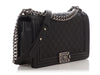 Chanel New Medium Black Quilted Caviar Boy Bag