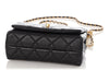 Chanel Small Black Quilted Calfskin Seasonal Flap