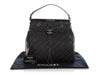 Chanel Large Black Quilted Soft Caviar CC Accordion Bucket Bag