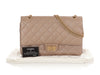 Chanel Metallic Dark Gold Quilted Aged Calfskin 2.55 Reissue 227