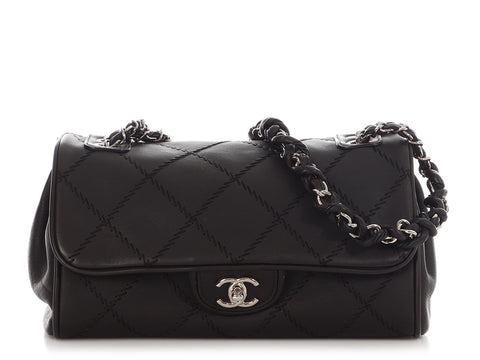 Chanel Black Matte Calfskin Ultimate Stitch Flap