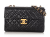 Chanel Vintage Extra Large Black Quilted Lambskin Classic Flap