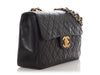 Chanel Vintage Extra Large Black Quilted Lambskin Classic Flap