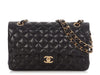 Chanel Medium/Large Black Quilted Lambskin Classic Double Flap