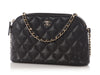 Chanel Small Black Quilted Caviar Crossbody Pouch