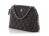 Chanel Small Black Quilted Caviar Crossbody Pouch