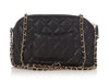 Chanel Small Black Quilted Caviar Crossbody Pouch