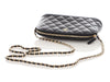 Chanel Small Black Quilted Caviar Crossbody Pouch