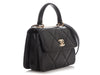 Chanel Small Black Quilted Lambskin Trendy CC Flap