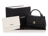 Chanel Small Black Quilted Caviar Coco Handle