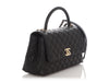 Chanel Small Black Quilted Caviar Coco Handle