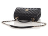 Chanel Small Black Quilted Caviar Coco Handle