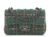Chanel Mini Green Tweed Classic