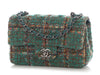 Chanel Mini Green Tweed Classic