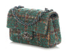 Chanel Mini Green Tweed Classic