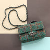 Chanel Mini Green Tweed Classic