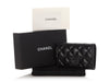Chanel So Black Quilted Lambskin Flap Card Holder