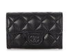 Chanel So Black Quilted Lambskin Flap Card Holder