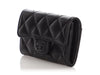 Chanel So Black Quilted Lambskin Flap Card Holder