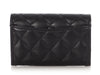 Chanel So Black Quilted Lambskin Flap Card Holder