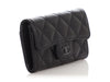 Chanel So Black Quilted Lambskin Flap Card Holder