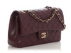 Chanel Medium/Large Burgundy Quilted Caviar Classic Double Flap