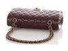Chanel Medium/Large Burgundy Quilted Caviar Classic Double Flap