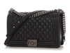 Chanel New Medium Black Quilted Caviar Boy Bag