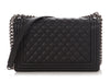 Chanel New Medium Black Quilted Caviar Boy Bag