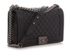 Chanel New Medium Black Quilted Caviar Boy Bag