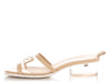 Chanel Beige Leather and PVC Slide Sandals
