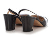 Chanel Black Grosgrain Cap Toe Slingback Pumps