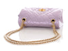 Chanel Mini Glittered Lilac Quilted Aged Calfskin Reissue