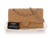 Chanel Medium/Large Dark Beige Quilted Caviar Classic Double Flap