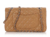 Chanel Medium/Large Dark Beige Quilted Caviar Classic Double Flap