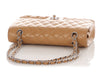 Chanel Medium/Large Dark Beige Quilted Caviar Classic Double Flap