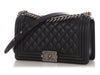 Chanel Old Medium Black Quilted Caviar Boy Bag