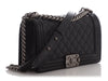 Chanel Old Medium Black Quilted Caviar Boy Bag
