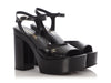 Chanel Black Patent Platform Sandals
