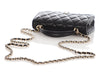 Chanel Mini Black Quilted Lambskin Top Handle Phone Holder