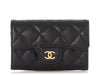 Chanel Black Quilted Caviar Flap Card Case