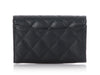 Chanel Black Quilted Caviar Flap Card Case