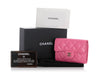 Chanel Pink Quilted Caviar Flap Card Case