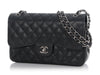 Chanel Jumbo Black Quilted Caviar Classic Double Flap