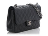 Chanel Jumbo Black Quilted Caviar Classic Double Flap