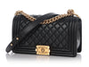 Chanel Old Medium Black Quilted Calfskin Boy Bag
